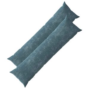 vidaXL Funda de almohada 2 uds. HEERLEN Azul 40 x 145 cm Tela Chenille