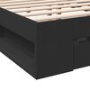 vidaXL Estructura cama con cajones madera ingenier&iacute;a negra 200x200 cm