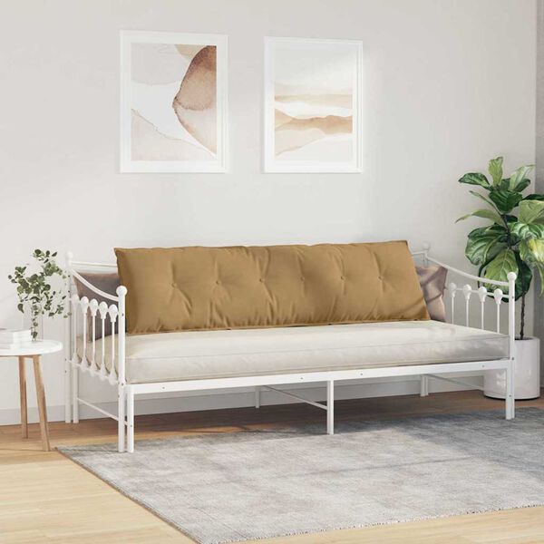 vidaXL Coj&iacute;n de Espalda Marr&oacute;n 180 x 50 cm Tela de pana