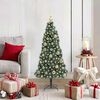 vidaXL &Aacute;rbol de Navidad artificial preiluminado con set de bolas Verde