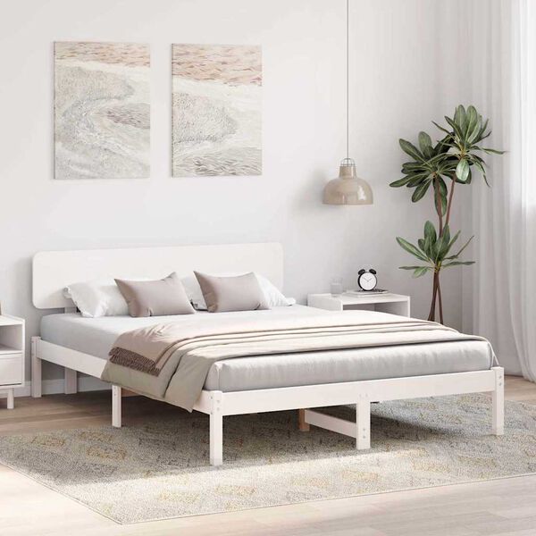 vidaXL Estructura de cama 200 x 200 cm Madera de pino macizo