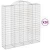 vidaXL Cestas de gaviones 20 uds forma de arco hierro 200x50x200/220cm