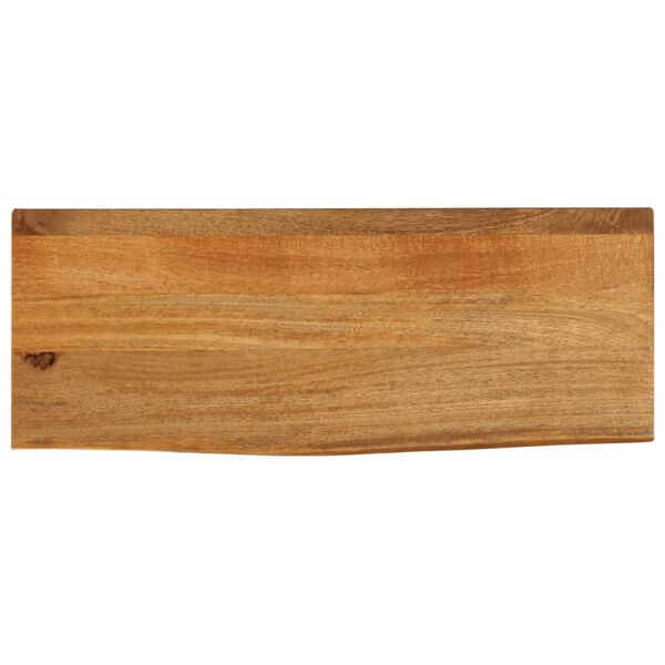 vidaXL Tablero de mesa borde natural madera maciza mango 80x40x2,5 cm