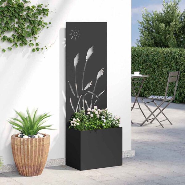 vidaXL Pantalla de Privacidad para Jard&iacute;n Calado Negro 50 x 140 cm