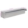 vidaXL Fuente cascada rectangular piscina acero inoxidable 45 cm