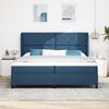 vidaXL Cama tipo Box Spring con colch&oacute;n Azul 200 x 200 cm tela