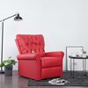 vidaXL Sill&oacute;n de masaje reclinable cuero sint&eacute;tico rojo