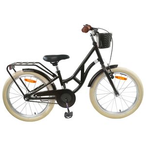 vidaXL Bicicleta Infantil 20 Pulgadas para 6-11 a&ntilde;os Negro