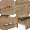 vidaXL Cama con almacenamiento con cajón Roble artesanal 180 x 200 cm