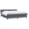 vidaXL Cama box spring con colchones terciopelo gris oscuro 180x220 cm