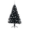 vidaXL &Aacute;rbol de Navidad Artificial Preiluminado Negro 150 cm PVC