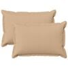 vidaXL Funda de almohada 2 uds. HOUTEN Crema 30 x 50 cm Lino Sint&eacute;tico