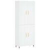 vidaXL Aparador alto madera contrachapada blanco 69,5x34x180 cm
