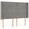 vidaXL Cama box spring colch&oacute;n y LED terciopelo gris claro 140x190 cm