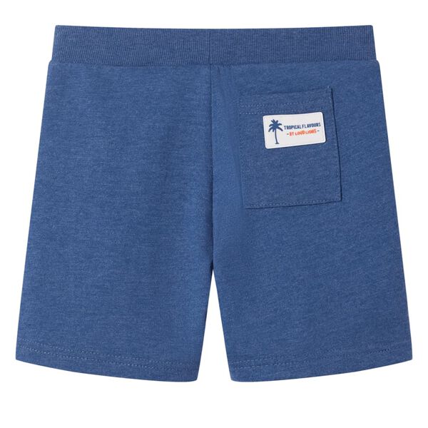 Pantalones cortos de ni&ntilde;os con cord&oacute;n azul oscuro m&eacute;lange 128