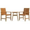 vidaXL Juego de muebles de jard&iacute;n 3 piezas madera maciza acacia