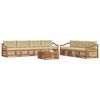 vidaXL Conjunto de sof&aacute;s de exterior con coj&iacute;n 8 pcs Natural y Beige