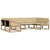 vidaXL Conjunto de sof&aacute;s de exterior con coj&iacute;n 6 pcs y Beige