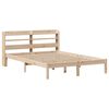 vidaXL Estructura de cama sin colch&oacute;n madera de pino blanca 140x200 cm