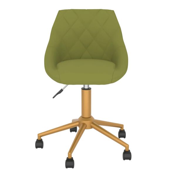 vidaXL Sillas de comedor giratorias 4 uds de terciopelo verde claro