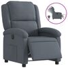 vidaXL Sillón reclinable eléctrico de terciopelo gris oscuro