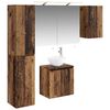 vidaXL Juego de Muebles de Ba&ntilde;o 5 pcs Madera envejecida