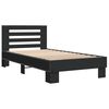 vidaXL Estructura de cama madera de ingenier&iacute;a y metal negra 90x190 cm