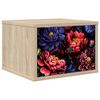 vidaXL Mesita de noche de pared KIEL Roble Sonoma 36 x 33 x 25 cm