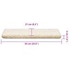 vidaXL Alfombrillas para escaleras 30 unidades 65x21x4 cm Blanco Borde Rectangular