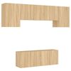 vidaXL Muebles de TV de pared 6 pzas madera de ingenier&iacute;a roble Sonoma