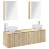 vidaXL Juego de Muebles de Ba&ntilde;o 5 uds. Roble Sonoma