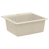 vidaXL Lavabo 80% Cuarzo y 20% Resina 470 x 440 mm Beige