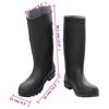 vidaXL Botas de agua negro n&uacute;mero 45 PVC