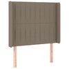 vidaXL Cabecero con LED de tela gris taupe 103x16x118/128 cm