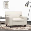 vidaXL Sill&oacute;n cuero sint&eacute;tico crema 60 cm