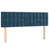 vidaXL Cama box spring con colch&oacute;n terciopelo azul oscuro 140x190 cm