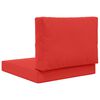 vidaXL Coj&iacute;n para sof&aacute; de exterior 2 pcs Rojo Poli&eacute;ster