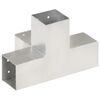 vidaXL Conectores de postes en X 4 uds metal galvanizado 81x81 mm