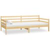 vidaXL Sofá cama con colchón madera de pino maciza 90x200 cm