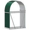 vidaXL Le&ntilde;ero de acero galvanizado verde 80x45x120 cm