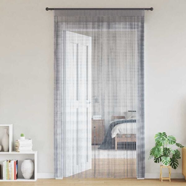 vidaXL Cortinas de tiras 2 uds gris claro 140x250 cm
