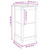 vidaXL Jardinera madera maciza de abeto Douglas 40x40x78 cm