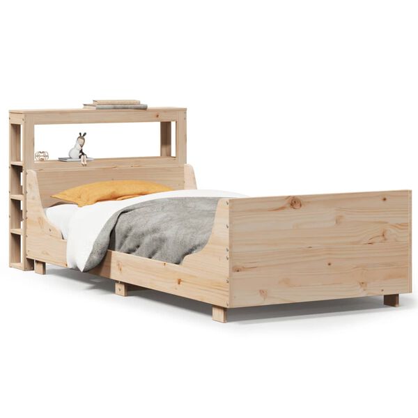 vidaXL Estructura de cama sin colchón madera maciza pino 75x190 cm