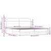 vidaXL Estructura de cama sin colchón metal roble Sonoma 183x213 cm