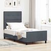 vidaXL Cama tipo Box Spring Gris oscuro 90 x 190 cm Terciopelo