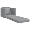 vidaXL Sof&aacute; cama de suelo 2 en 1 tela gris claro 112x174x55 cm