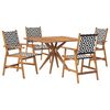vidaXL Juego de comedor de jard&iacute;n 5 piezas madera maciza de acacia
