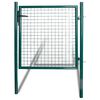 vidaXL Puerta de valla individual de 100x100 cm acero con recubrimiento en polvo