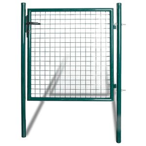 vidaXL Puerta de valla individual de 100x100 cm acero con recubrimiento en polvo