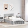 vidaXL Estructura de cama con estante Manual Gris Sonoma 120 x 190 cm